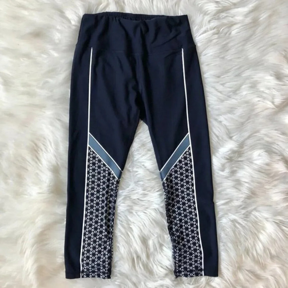 RBX Navy Athletic Leggings Reflective Details S - Picture 1 of 4